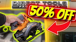 BEST AFTER CHRISTMAS TOOL DEALS at DIRECT TOOLS FACTORY OUTLET  HALF OFF RIGID and RYOBI [upl. by Akinorev]