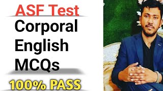 ASF Corporal English MCQs Test From sir waqar Waheed  ASF Corporal English Syllabus [upl. by Searcy]