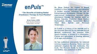 Podiatry  Sports Medicine Webinar  Dr Fullem on Benefits of Radial Shockwave Therapy [upl. by Enillebyam]