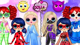 Encanto Ladybug Elsa Poppy Playtime Squid Game Addams Buenas vs Malas  Muñecas de Papel DIY [upl. by Pelmas]