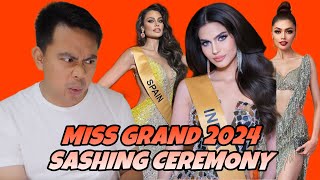 ATEBANG REACTION  MISS GRAND INTERNATIONAL 2024 SASHING CEREMONY [upl. by Lesde39]