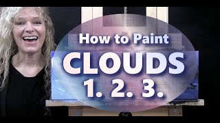 How to Paint Clouds Easy Step By Step InstructionsBeginner Acrylic Painting Tutorial [upl. by Llerral]