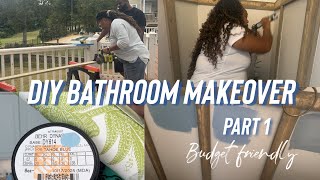 DIY  budget friendly bath makeover  designer decor Welcome Home with Adrianne Michelle [upl. by Mallis416]