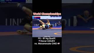 World Championships 2024 FS  61 kg Qualif Zavur UGUEV vs Masanosuke ONO [upl. by Jasmina]