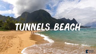 Tunnels Beach is located on the northwest shore of Kauai in Hawaii [upl. by Ennasirk]