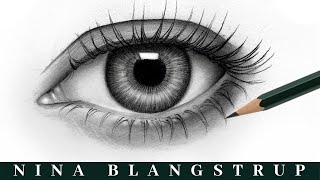 How to Draw Realistic EYE with Colored pencils  Tutorial for BEGINNERS [upl. by Amehsat539]