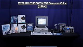 025 IBM 8535 386SX PS2 Computer Color  1984 [upl. by Norrat]