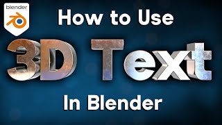 How to Use Text In Blender for Beginners Tutorial [upl. by Atiuqam8]