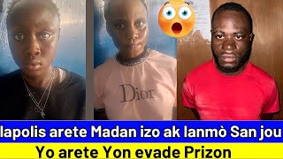 Lapolis fouke madan izo ak Madan lanmò Sanjou Ariel Transfere USA yon evade anba kòd [upl. by Damon726]