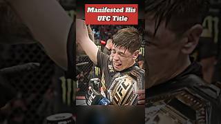 Brandon Moreno Manifested his UFC Title [upl. by Llirred472]