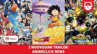 3 Nuovissimi Trailer Per DragonBall My Hero Academia e Haikyu 🐱 AnimeClick [upl. by Prent]