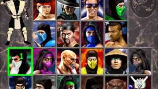 Secret Mortal Kombat 2 Character Select Screen [upl. by Griffie]