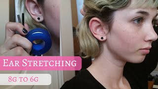 Ear Stretching 8g to 6g [upl. by Golda938]