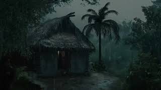 Rainy Night in The Straw House  Relaxing Rain Sounds for Sleep Restful Stress [upl. by Haceber]