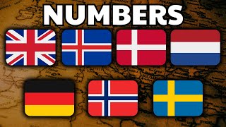 Numbers  GERMANIC Languages COMPARISON [upl. by Qirat680]