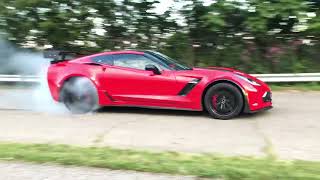 C7 Z06 Corvette burnout somewhere in Mexico Full Build 700 HP Straight pipe exhaust [upl. by Nadbus]