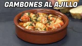 GAMBAS o camarones al ajillo  RECETA española en 5 minutos [upl. by Rebeca]