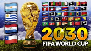 Copa MUNDIAL 2030 de Argentina Chile Paraguay Uruguay  Elección de Sedes y Bombos  Predicción [upl. by Hales300]