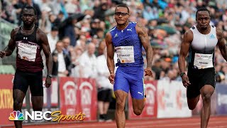 PHOTO FINISH decides wild mens 100m in Oslo  NBC Sports [upl. by Eupheemia]