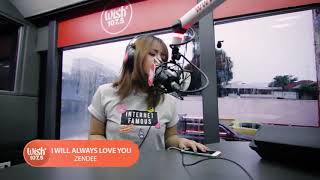 Zendee covers I Will Always Love You Whitney Houston LIVE on Wish 1075 [upl. by Elocim]