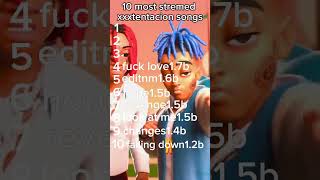 10 most streamed x songs llj xxtxtentacion xxtentacionedits music rap [upl. by Cheyne]