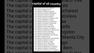 capital of countryashort [upl. by Galan]