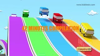 Learn Shapes amp Colors  42 minutes Compilation  Kindergarten  Kids  Preschool  Kiddiestv [upl. by Muhcan]