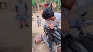 Gadi ke niche aa gai patni 🥲😭 ytshort funny sarabi villege comedy [upl. by Haughay]