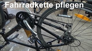 Fahrradkette reinigen und schmieren Kette am Fahrrad putzen und ölen [upl. by Asirak]