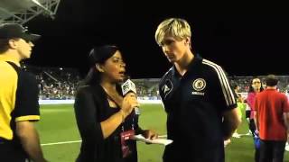 Fernando Torres Interview about his desire to score goals Spanish [upl. by Yeznil]