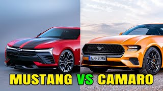 Mustang vs Camaro Muscle Car Showdown 2024 [upl. by Necyrb]