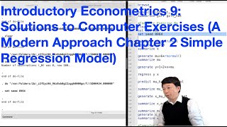 Solutions to Computer Exercises A Modern Approach Chapter 2  Introductory Econometrics 9 [upl. by Postman]