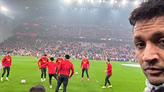 Liverpool v Bayer Leverkusen 40 fan footage 51124 match vlog [upl. by Haymo]