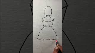 Simple back side girl drawing with pencil [upl. by Natividad895]