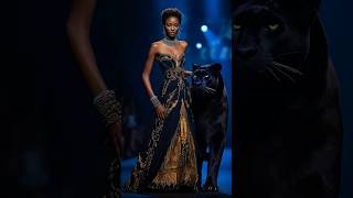 Woman’s Stunning Fusion with Black Panther – Elegance Meets Wild Power [upl. by Nylime630]