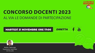 Concorso docenti 2023 al via le domande di partecipazione [upl. by Becht]