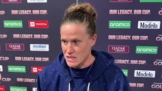 Alyssa Naeher postgame interview after USWNT win over Colombia [upl. by Gregoor]