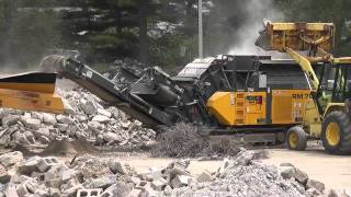 Rubble Master RM70GO Crushing Concrete [upl. by Htur768]