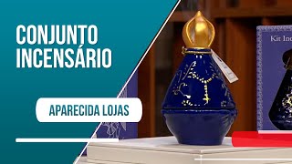 Aparecida Lojas conjunto incensário manto azul [upl. by Farmann]