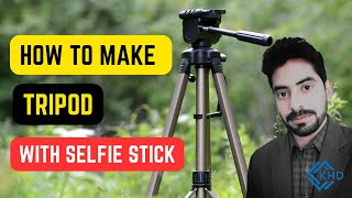 How to make a tripod at home with selfie stick easy 2023  mobile stand  youtubetutorial [upl. by Eleph]