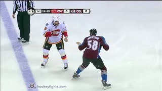 Brian McGrattan vs Patrick Bordeleau Nov 8 2013  Avalanche feed [upl. by Annahahs]