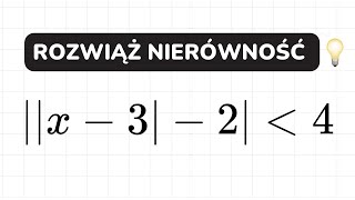 Rozwiązywanie nierówności z wartością bezwzględną metodą algebraiczną [upl. by Sprung]