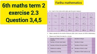 6th maths term 2 exercise 23 question 345 samacheerkalvi farihamathematics 6thmaths [upl. by Pare22]