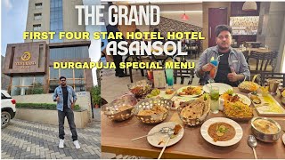 Durgapuja Special Menu Mutton Biriyani Chicken Pomfet Fish The Grand four Star Hotel Asansol [upl. by Anihta]