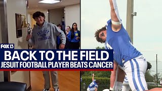 Tampa high school football player beats cancer [upl. by Whyte]