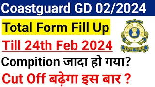 Coastguard Navik GD Total Form Fill Up Till 24 Feb 2024 Coastguard Navik GD Expected Cut Off 022024 [upl. by Sherar]