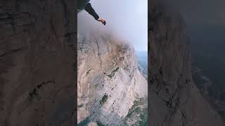 Scary Free Fall jump from mountain 😟 [upl. by Ayerim]