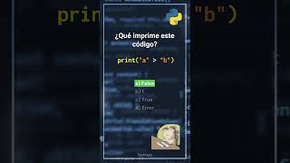 ¿Por qué a mayor que b es False en Python 🤔🐍 ComparaciónDeStrings [upl. by Aital]