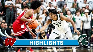 Wisconsin at Michigan State  Highlights  Big Ten Mens Basketball  Dec 5 2023 [upl. by Ern413]