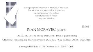 IVAN MORAVEC at Carnegie Hall 31 October 2005 NEW YORK [upl. by Ttekcirc615]